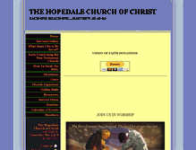 Tablet Screenshot of hopedalechurchofchrist.com